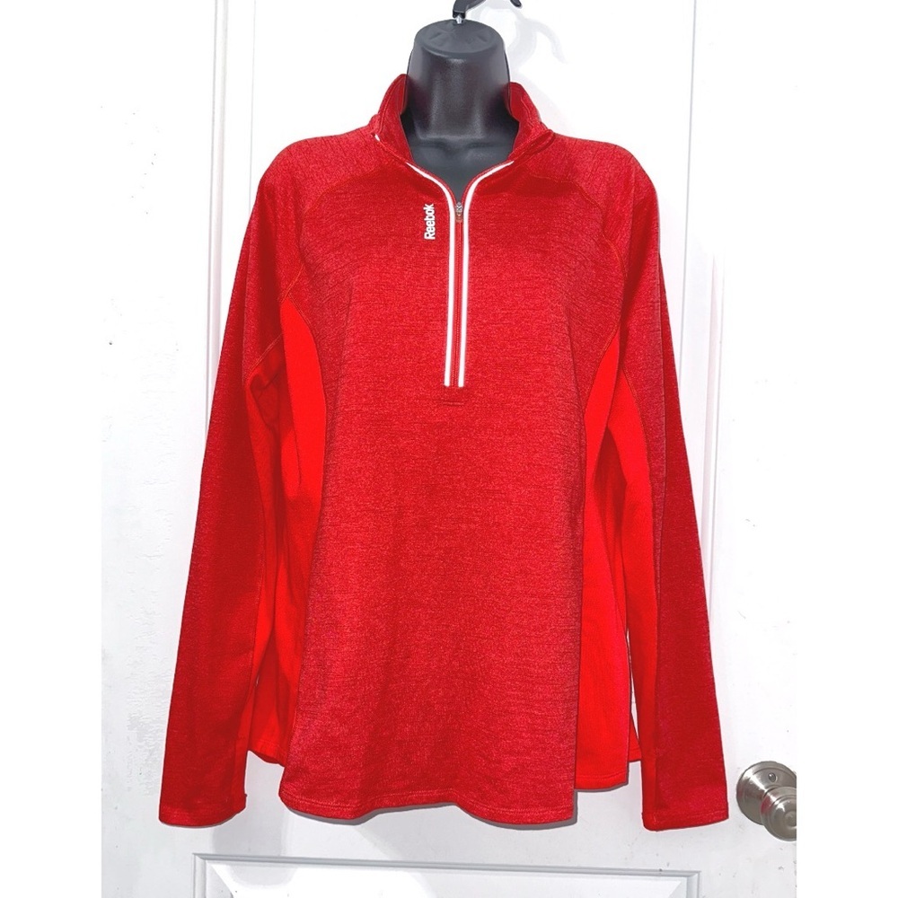 Reebok Red performance quarter-zip pullover size XL